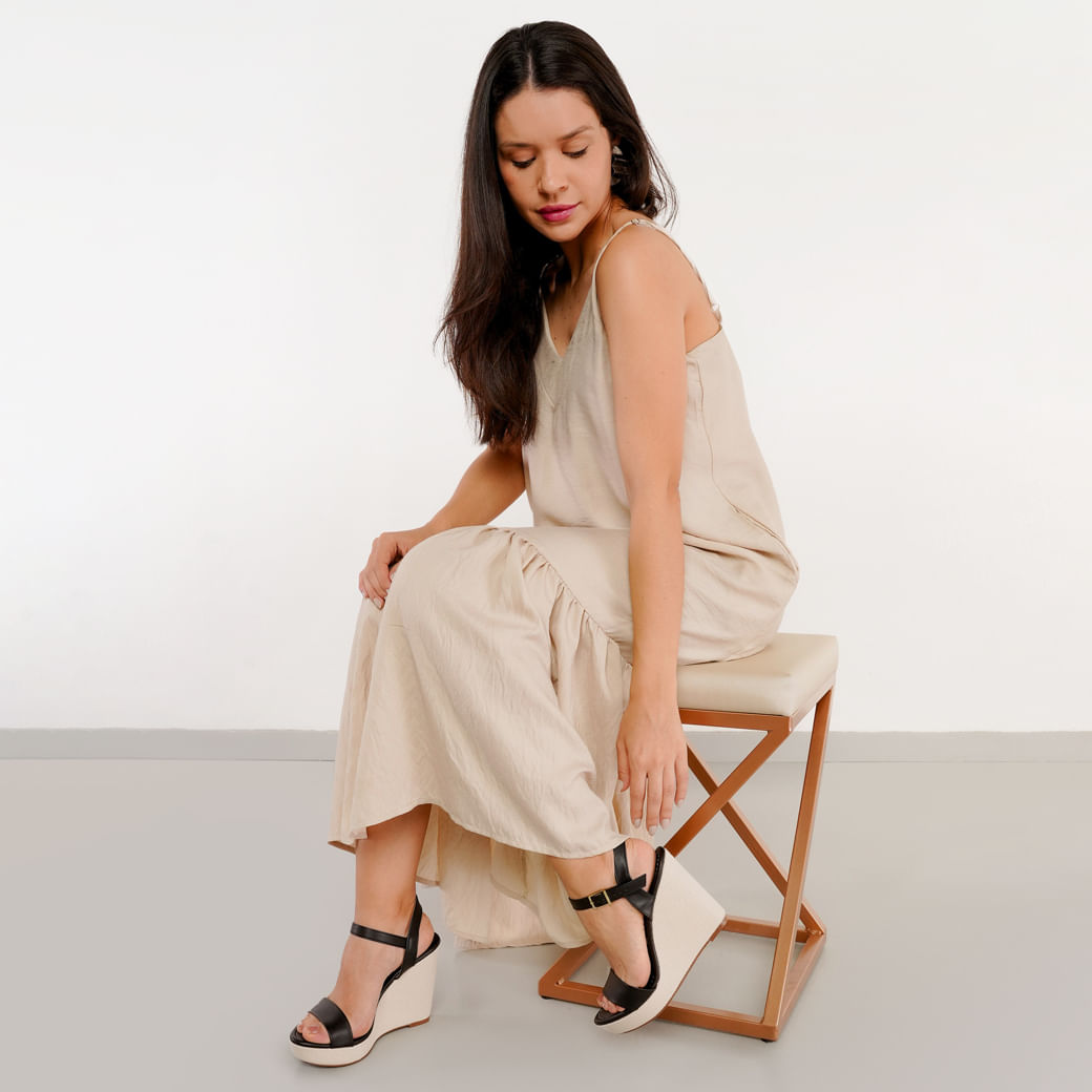 Vizzano Sandalia 6283-2000-27862-23301 Preto_Natural Pelica_Tecido Tramado Belgica1